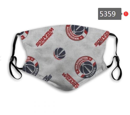 2020 NBA Washington Wizards Dust mask with filter->nba dust mask->Sports Accessory